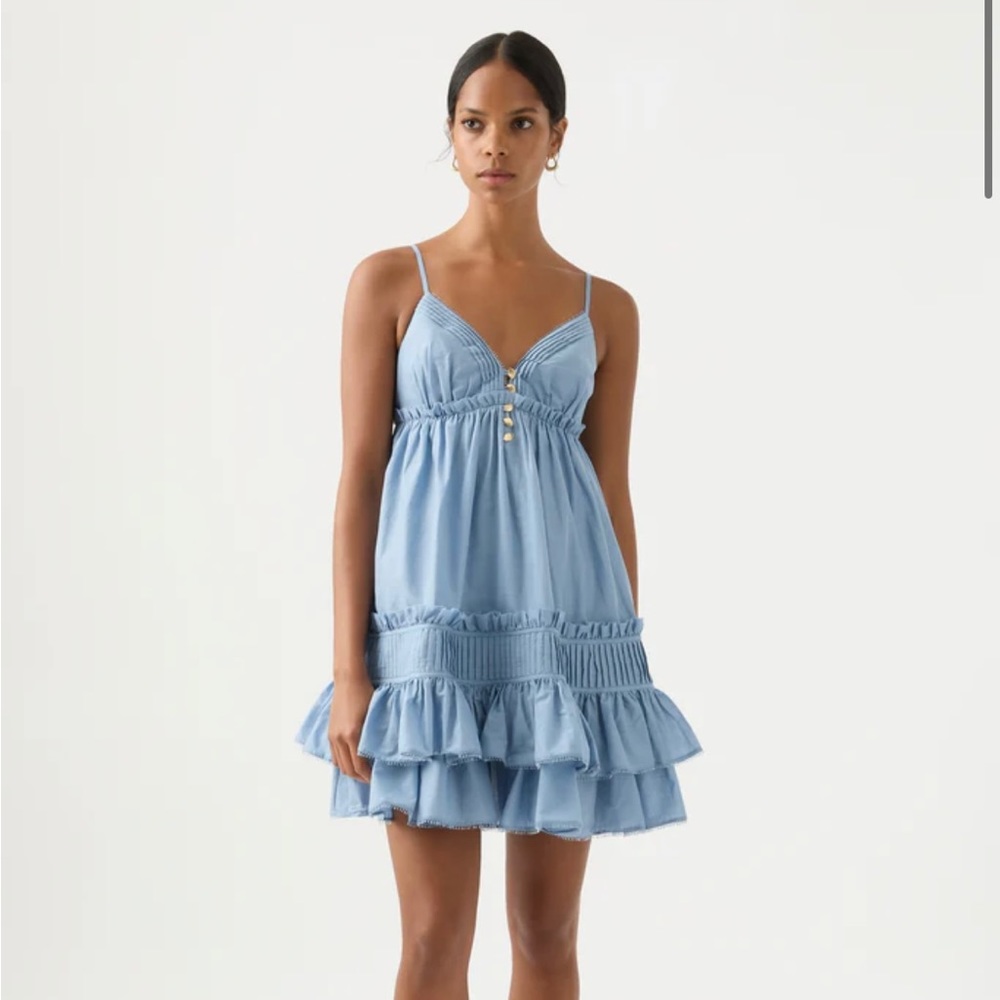 Aje Talia Flounce Mini Dress